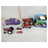 Little muscle car, other model car, farm toys in