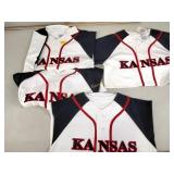(4)  Kansas baseball jerseys, New with tags