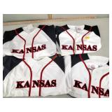 (4)  Kansas baseball jerseys, size L, New with