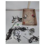 Costume jewelry, assortment including necklaces