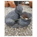 Bunny lawn ornament, plaster