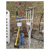 Augurs, crutches, axe