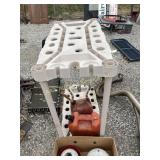 Plastic garden tool organizer, gas cans, planters