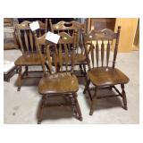 Four kitchen chairs, some scratches