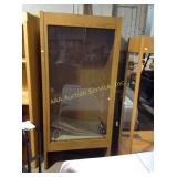 Wood display cabinet with glass doors 39 x 22 x 84