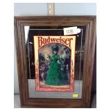 Budweiser mirror with lady