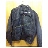 Leather jacket, size 48, worn