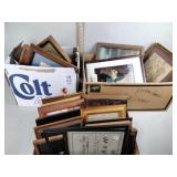 Framed pictures, frames