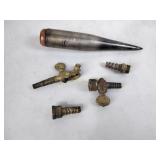 Brass nozzles, and other item