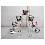 Seven light Christmas tree votive holder