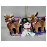 Plus toys including Frosty the Snowman and two