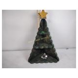 Wooden painted Christmas tree with star corner