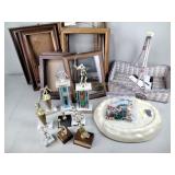 Department 56 ice-skating rink with figurines,