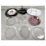 Juicer, milk glass divided dish glassware,