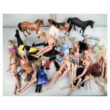 Barbie dolls, frozen Anna doll, plastic toy