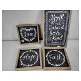 Rustic farmhouse style signs