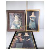 Framed prints of 19th century children