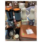 Plastic beverage servers, plastic food trays,