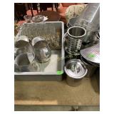 Vases, kitchen wares including metal canisters,