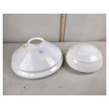 Glass vintage light/ lamp cover shade, white,