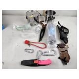 Kershaw knife, safety goggles,  ice pure,