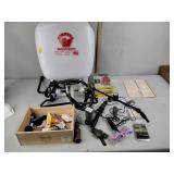 Backpack sprayer, rain ponchos,  target points,