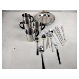 Metal plates, cups,  tableware