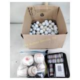 Softballs trauma golf balls, poker cards and