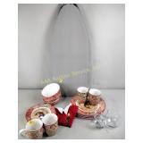 Monsieur rooster dish set, portable ironing board,