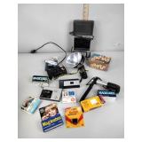 Vintage Hearts letter game, cameras, camera flash