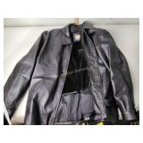 Leather jacket, liner, size large, worn