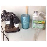 Submersible sump pump with some rust, liquid