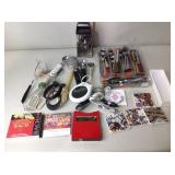 Flatware, grater, kitchen utensils, coasters