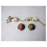 Adam Binder figures including Mr and Mrs leopard