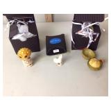 Adam Binder figures including frog pad, toadstool