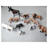 Schleich animal figures including lion, polar