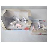 Schleich (2) farm sets including cows, pigs,