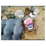 Owl,toad, butterflies, serving and salad bowls,