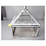 Birdcage, metal, home decor, approximately 12x12