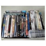 DVDs including Saw, zero dark 30, the purge, The