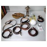 Baseball glove, belts, softball, army Sargent