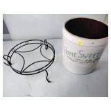 Home sweet home crock with crock