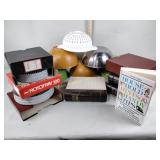 Slide reels, household book and plastic bowls