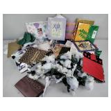 Gift bags, artificial flowers