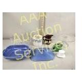 Small pedestal cake plate, covered-dish,