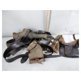 Belts, pouch, some leather, rough condition