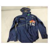 Cub scouts shirt and hat with patches