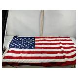 48 star American flag in rough condition, 50 star