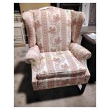 Upholstered wingback chair