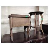 Shoe shine stand and plant stand